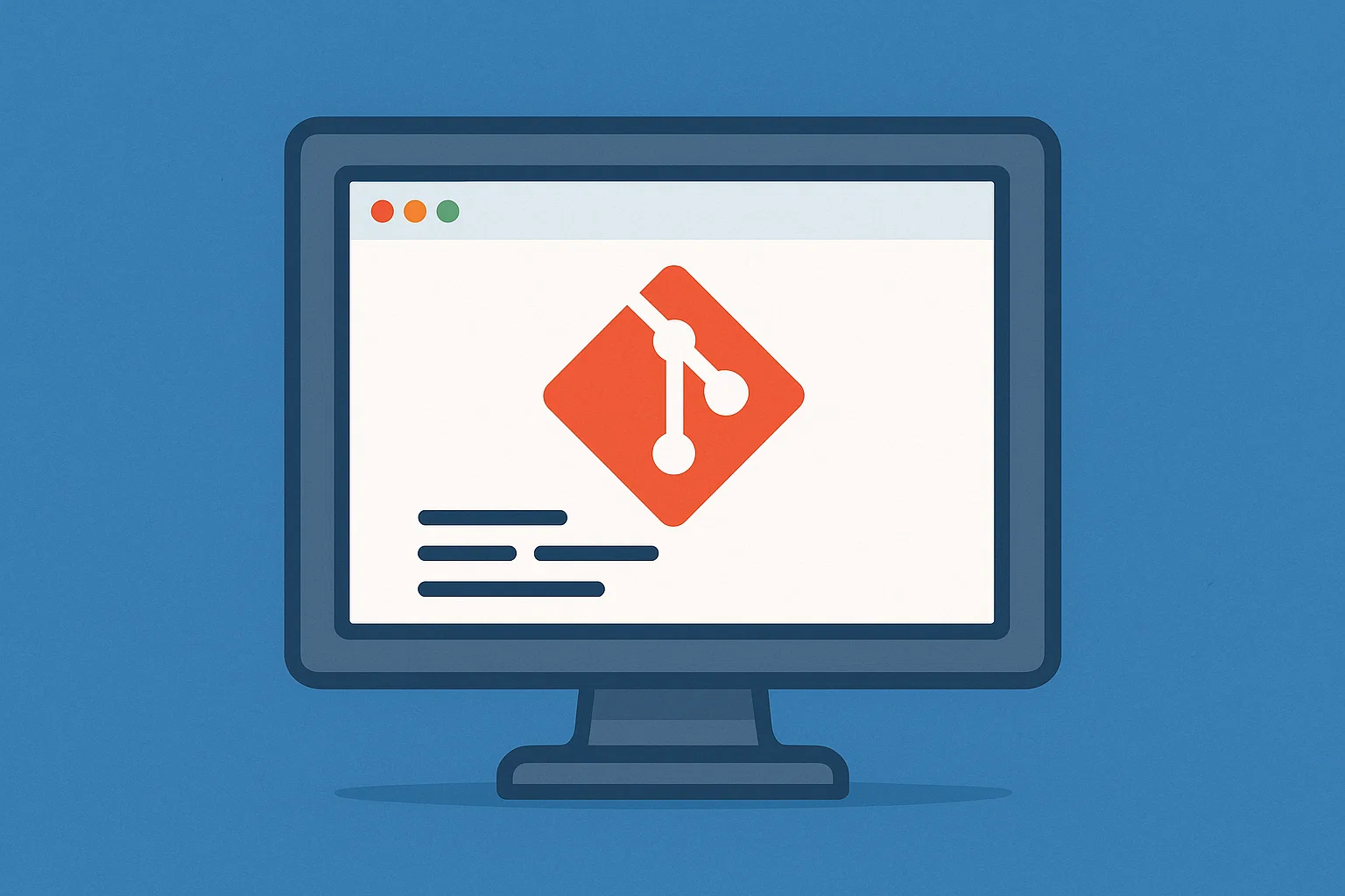 Git logo a základní příkazy